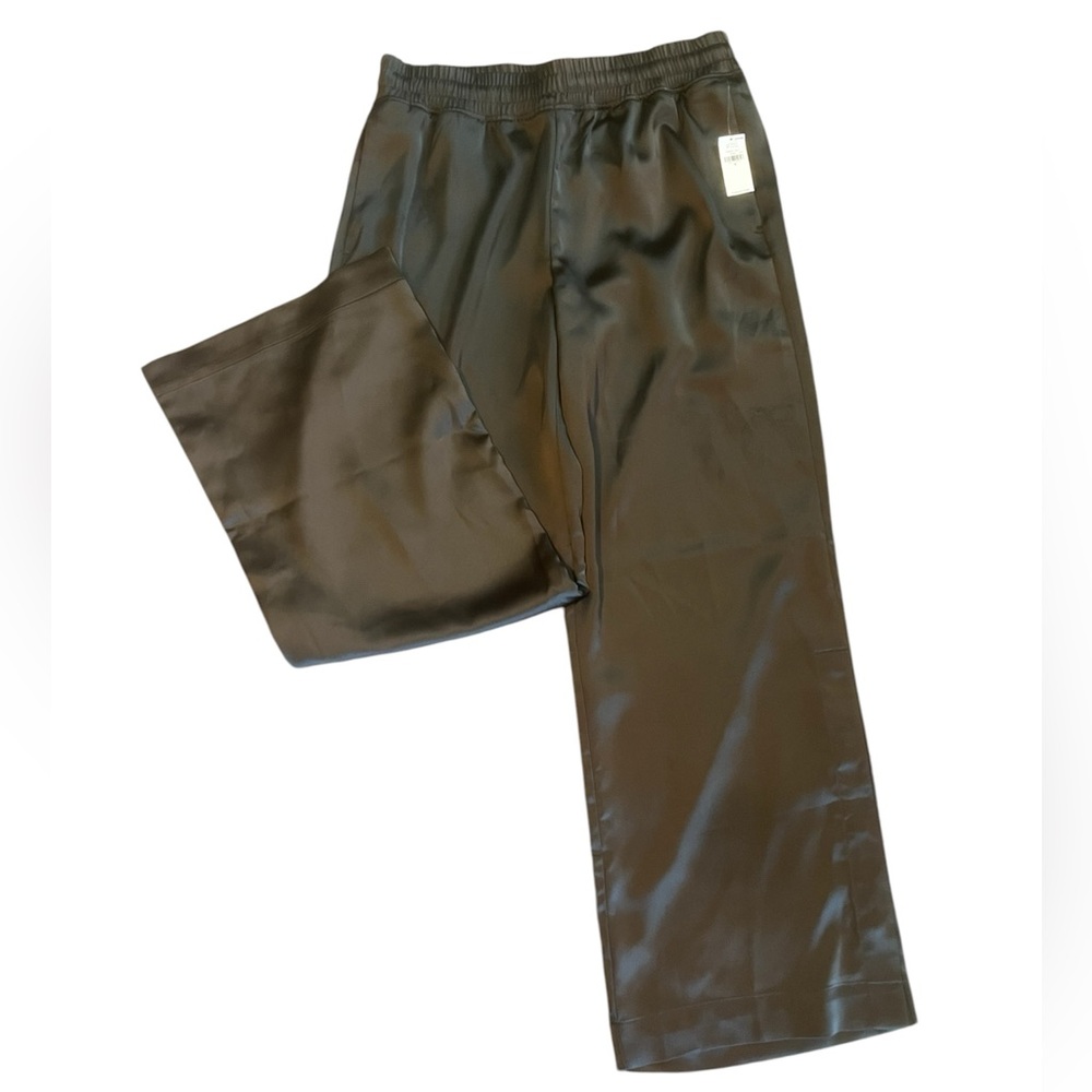 NWT-Old Navy-Mid-Rise Wide-Leg Satin Track Pants-Medium